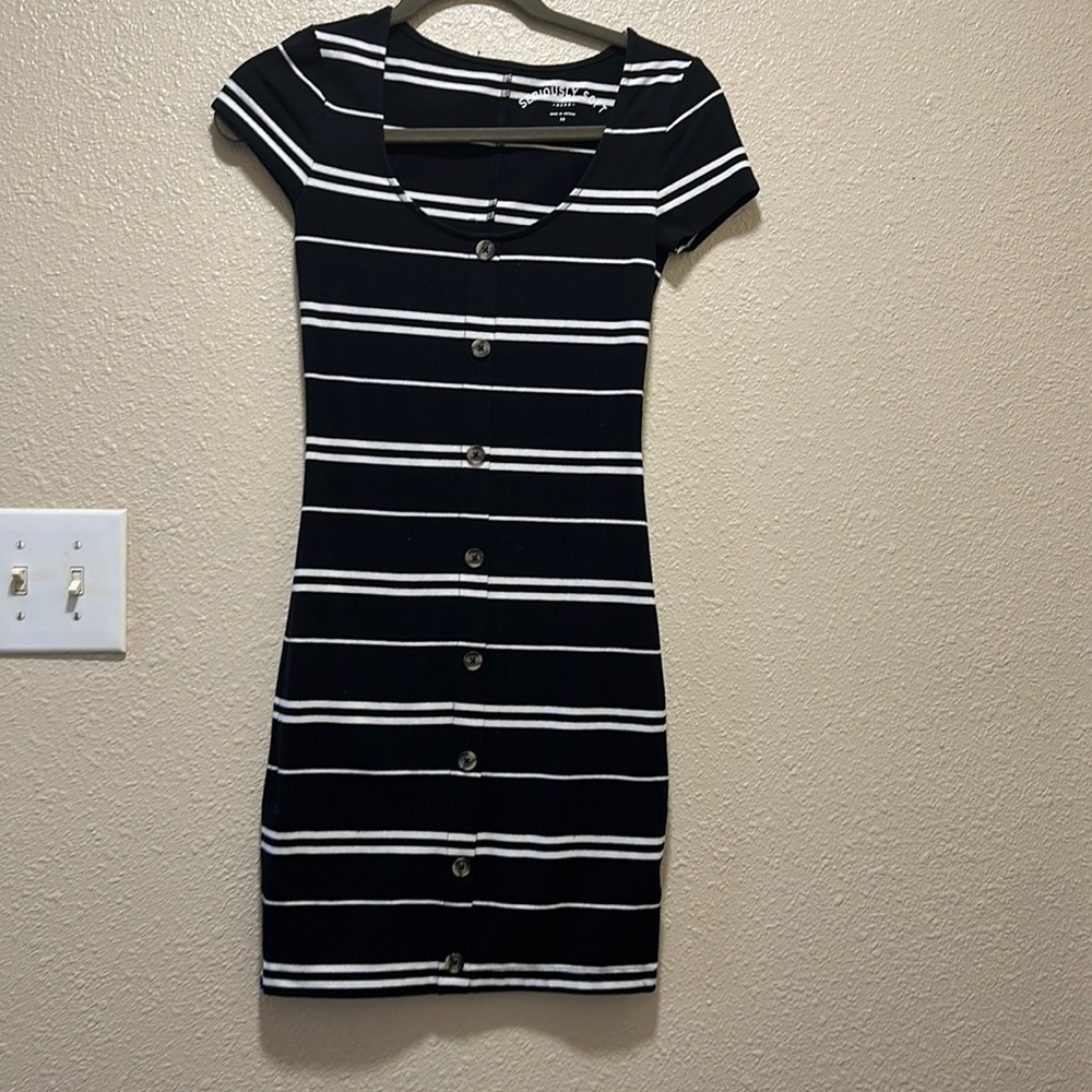AEROPOSTALE_XS_Black&White Dress